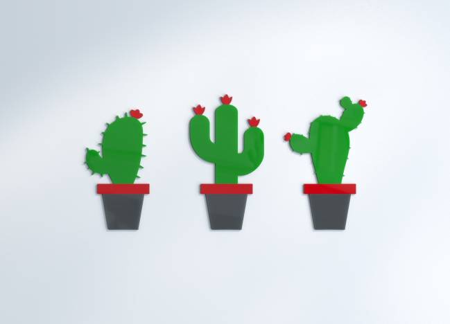 Wanddekoration Cactus